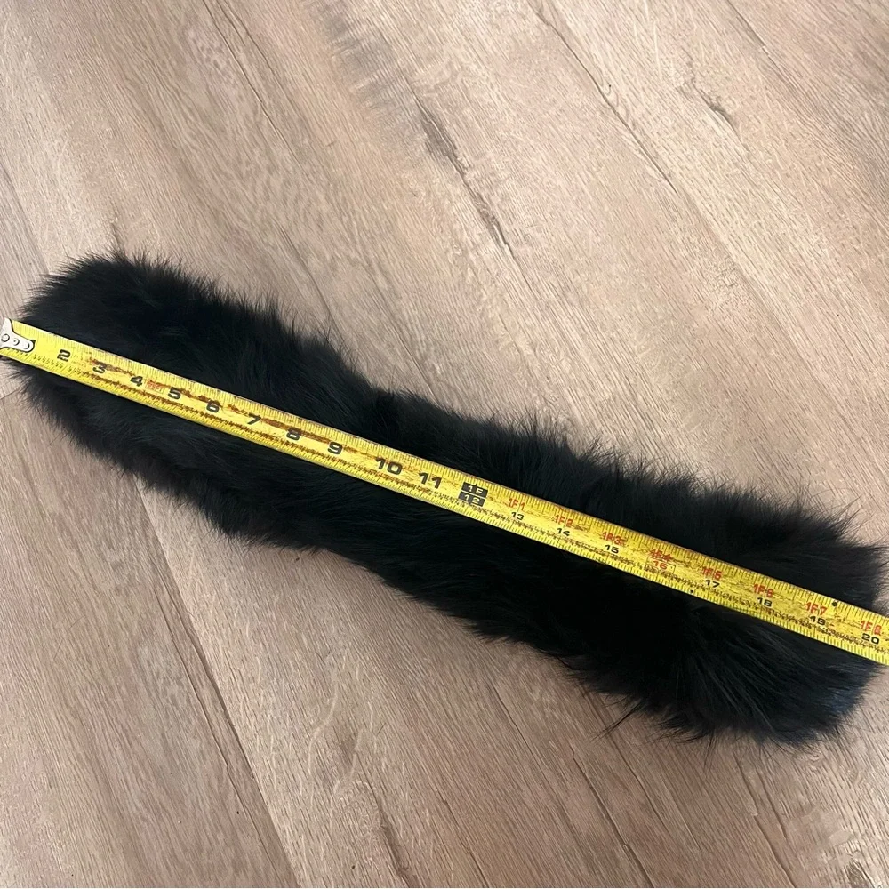 Vintage Black Fox Fur Circle Neck Warmer Infinity Scarf‎ 20”x4”, Winner Holiday